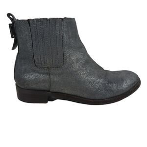FS2160 GUC $365 Tory Burch Metalic Silver/Gray Boots size 6.5M